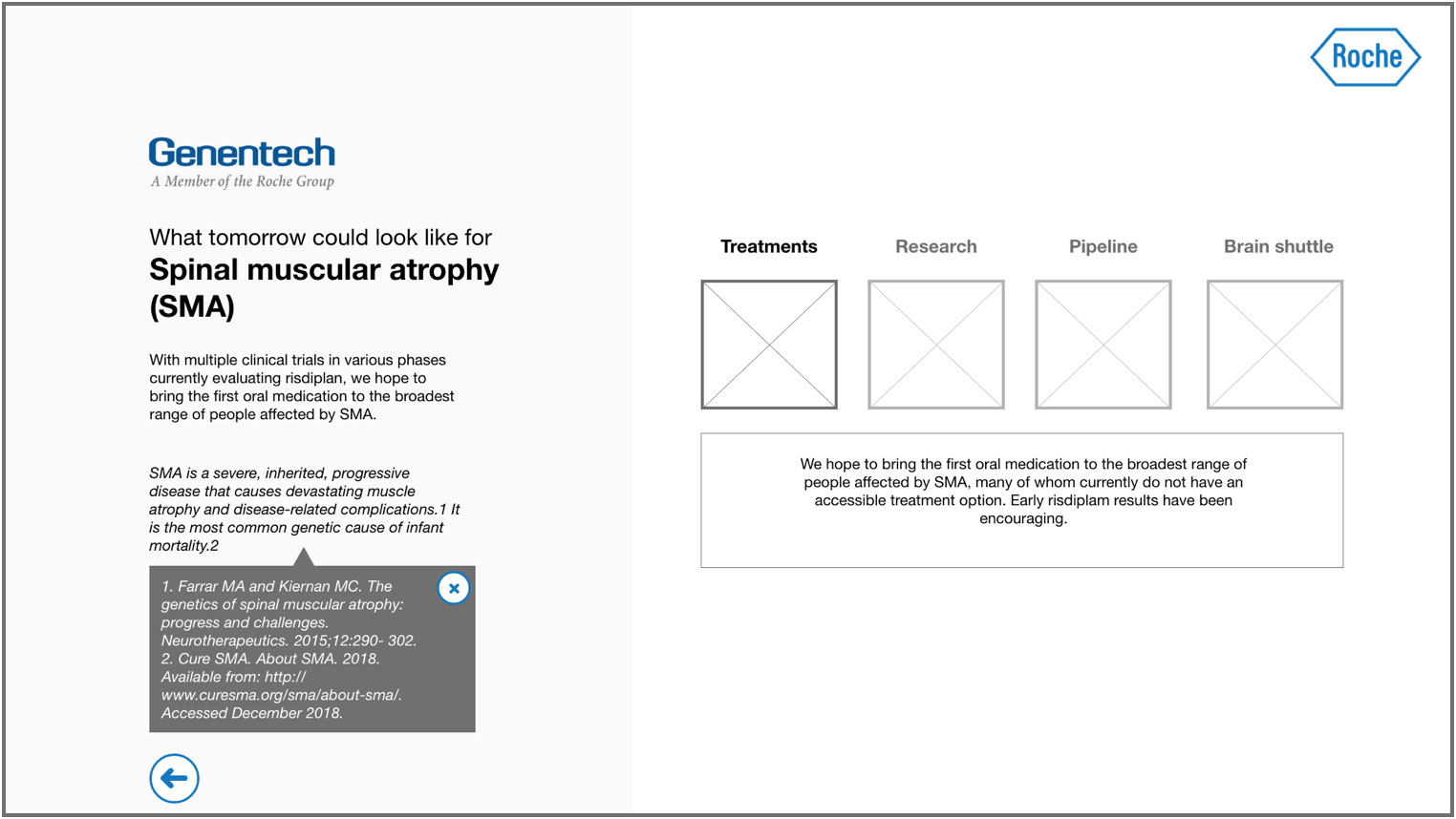 Roche neuroscience wireframes